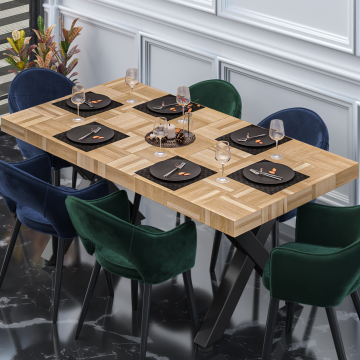 COLUMBIA | Gastro Tischplatte | 230 x 110 x 6 cm | Rechteckig | Eiche