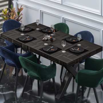 COLUMBIA | Gastro Tischplatte | 230 x 110 x 6 cm | Rechteckig | Schwarz