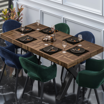 COLUMBIA | Gastro bordplate | 230 x 110 x 6 cm | Firkantet | Valnøtt