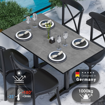 COMPACT | Blat Gastro HPL | W:D 120 x 70 cm | Beton | Prostokątny