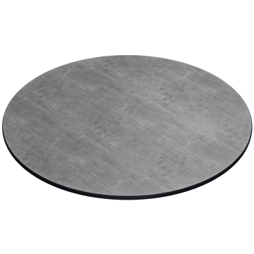 COMPACT | Gastro HPL Tischplatte | Ø 100 cm | Beton | Rund