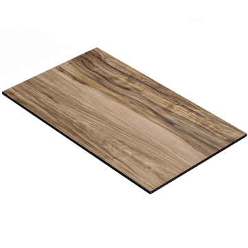 COMPACT | Gastro HPL Tischplatte | 160 x 90 cm | Sheesham | Rund