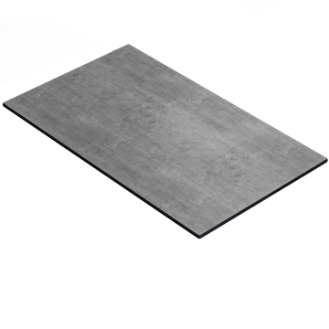 COMPACT | Gastro HPL Tischplatte | 180 x 90 cm | Beton | Rund