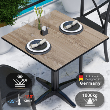 COMPACT | HPL bordplate | B:D 70 x 70 cm | Rustikk eik | Torget