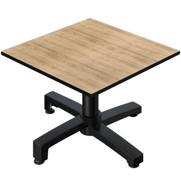 CPBC | Tavolo da salotto compatto | L:P:H 70 x 70 x 42 cm | rovere / alluminio | pieghevole | peso aggiuntivo