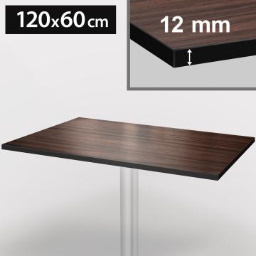 KOMPAKT | HPL bistro bordplate | 120x60cm | Valnøtt 