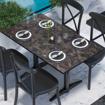COMPACT | Tablero de mesa Compacto | 120x70cm | Mármol capuchino
