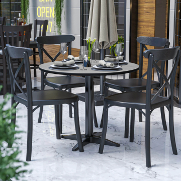 COMPACT | Bistro HPL Tischplatte | Ø70cm | Beton