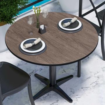 COMPACT | Bistro HPL Tischplatte | Ø70cm | Light Wenge