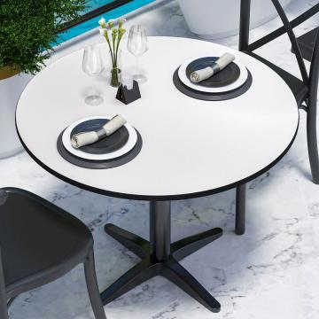 COMPACT | Bistro HPL Tischplatte | Ø70cm | Weiß