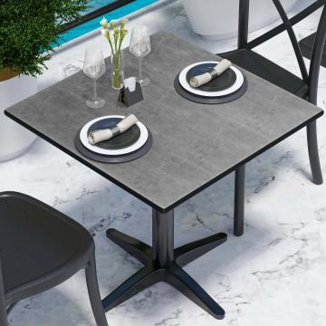 COMPACT | Bistro HPL Tischplatte | 70x70cm | Beton