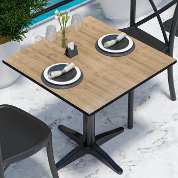 COMPACT | Bistro HPL Tischplatte | 70x70cm | Eiche