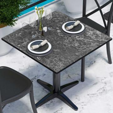 COMPACT | Bistro HPL Tischplatte | 70x70cm | Felsen