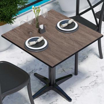 COMPACT | Bistro HPL Tischplatte | 70x70cm | Light Wenge