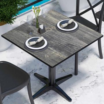 COMPACT | Bistro HPL Tischplatte | 70x70cm | Rustikal Kiefer