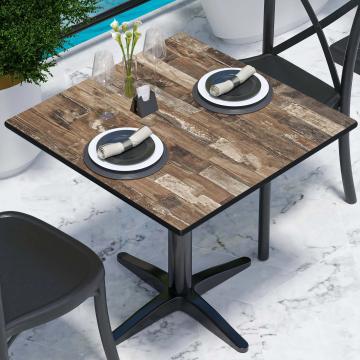 COMPACT | Bistro HPL Tischplatte | 70x70cm | Vintage Old