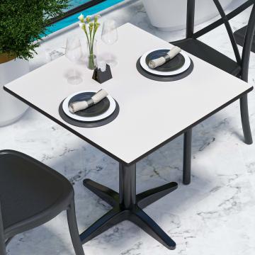 COMPACT | Bistro HPL Tischplatte | 70x70cm | Weiß