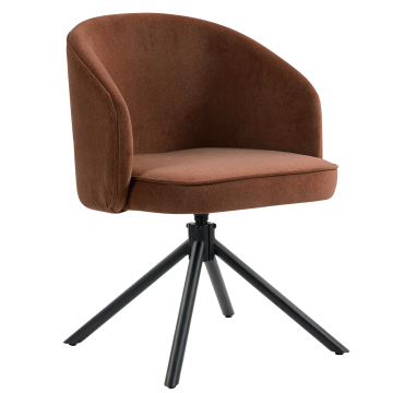 Antonella | Hotell Stol | Rød Bronse | Samt | Dreibart
