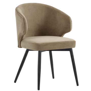 Marie | Hotellituoli | Taupe | Sametti