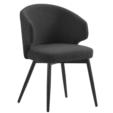 Marie | Hotel Chair | Dark Gray | Teddystoff
