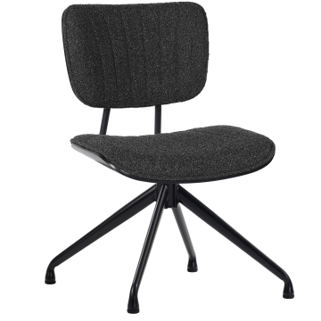 Valerie | Bistrostol | Mørkegrå | Teddystof | Rattan Eg | Swivel