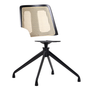 Romy | Bistro Chair | Taupe | Fabric/Textile | Rattan Oak | Swivel