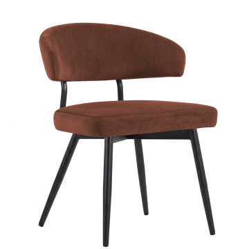 Sara | Chaise d'hôtel | Bronze rouge | Velours