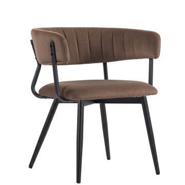 Elin | Hotel Chair | Brown | Velvet