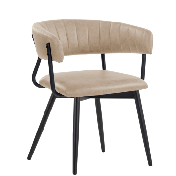 Elin | Hotel Chair | Beige | Leather
