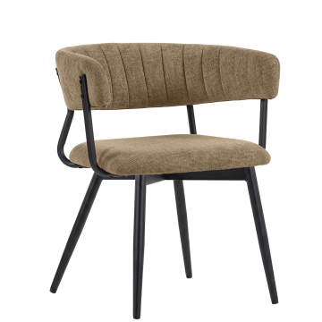 Elin | Sedia da hotel | Taupe | Tessuto/Textil