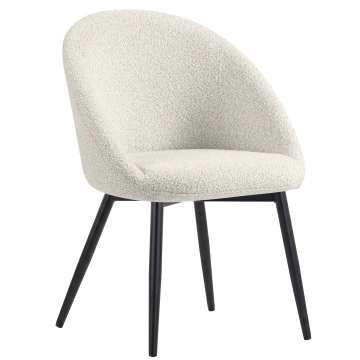 Lauren | Hotel Stuhl | Creme | Teddystoff