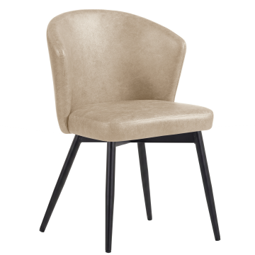 Lynn | Hotellstol | Beige | Lær