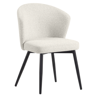 Lynn | Hotellstol | Crème | Teddytyg