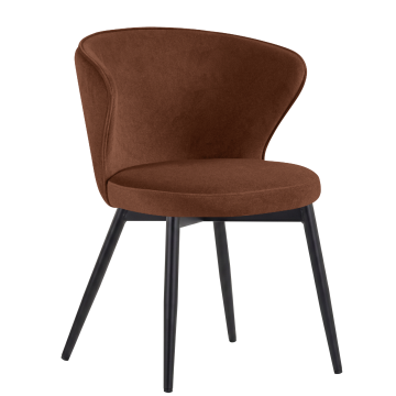 Isabella | Hotel Chair | Red Bronze | Velvet