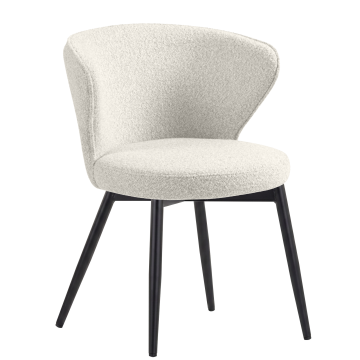 Isabella | Hotel Chair | Cream | Teddy Fabric