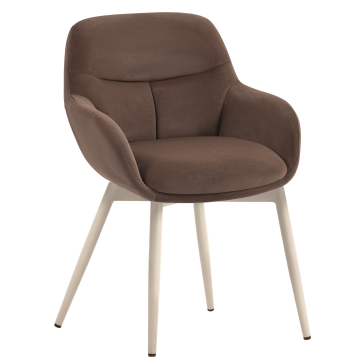 LEANO | Hotel Stuhl | Samt | Braun