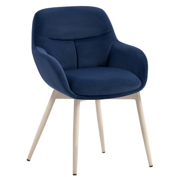 LEANO | Hotel Stuhl | Samt | Blau