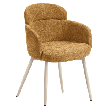SELINA | Hotellstol | Stoff/Tekstil | Honningbrun
