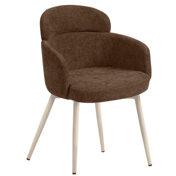 SELINA | Hotellstol | Stoff/Tekstil | Brun
