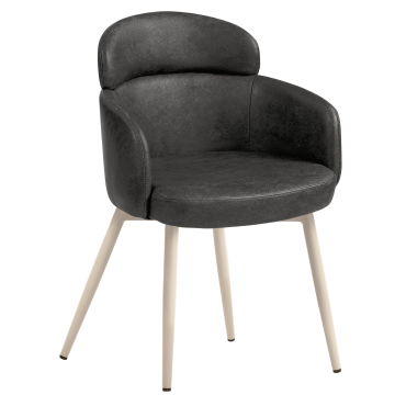 SELINA | Hotel Chair | Leather | Black