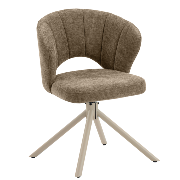 JOHANNA | Hotellstol | Stoff/tekstiler | Taupe | Dreiearmstol