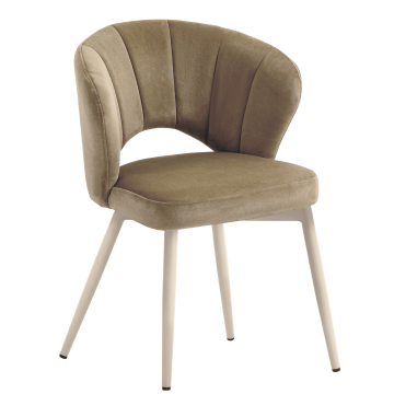 JOHANNA | Hotel Stuhl | Samt | Taupe