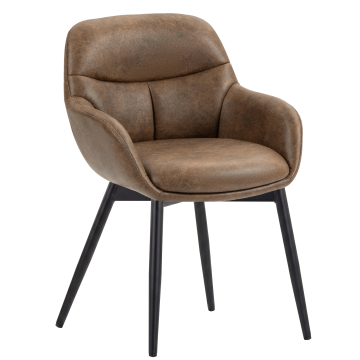 LEANO | Hotel Stuhl | Leder | Braun