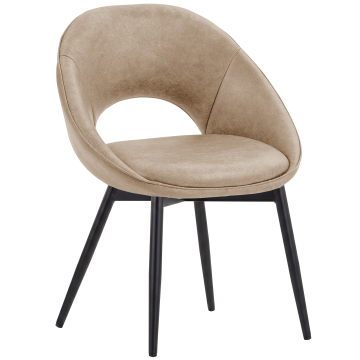 LIAM | Hotellstol | Läder | Beige
