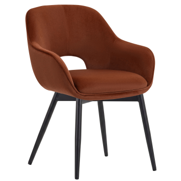 KATARINA | Chaise d'hôtel | Velours | Bronze rouge