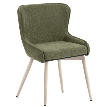 JULIUS | Hotel Stuhl | Textil/Stoff | Grün | Gestell: Weiß | Drehfunktion