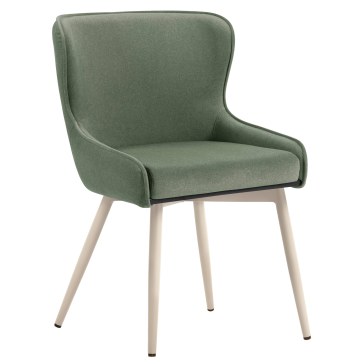 JULIUS | Hotellstol | Samt | Grå | Konstverk: Vit | Rotation
