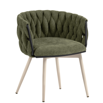 MARIS | Sedia da hotel | Tessile / Stoffa | Verde | Struttura: Bianca | Funzione girevole