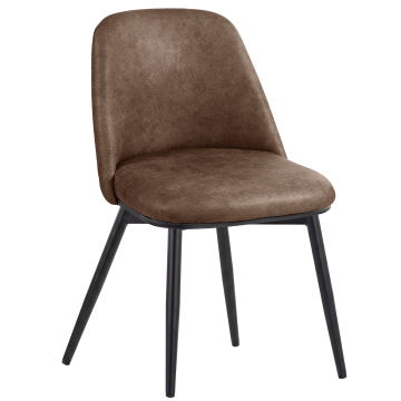 TINA | Fauteuil d'hôtel | Cuir | Marron | Fonction pivotante