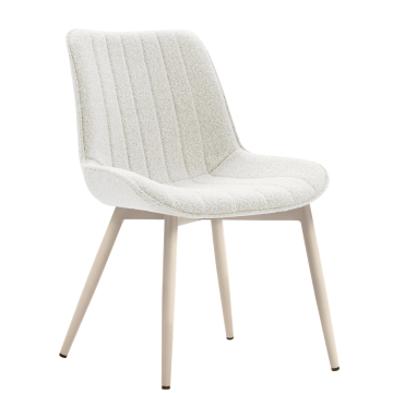 EMILY | Hotel Stuhl | Teddystoff | Creme